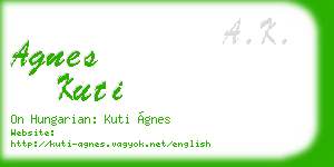 agnes kuti business card